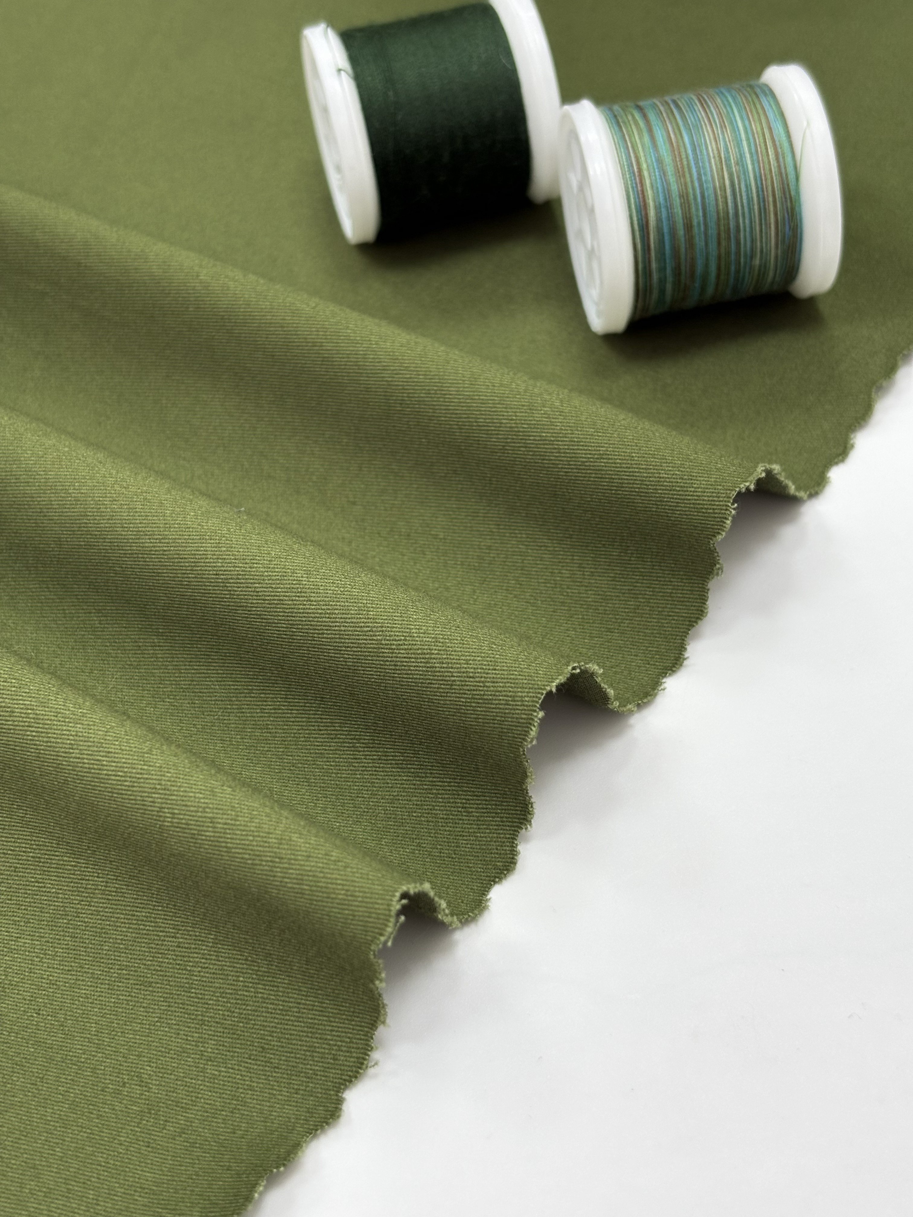 Фактурный Хлопок Цвет Хвойный Лес