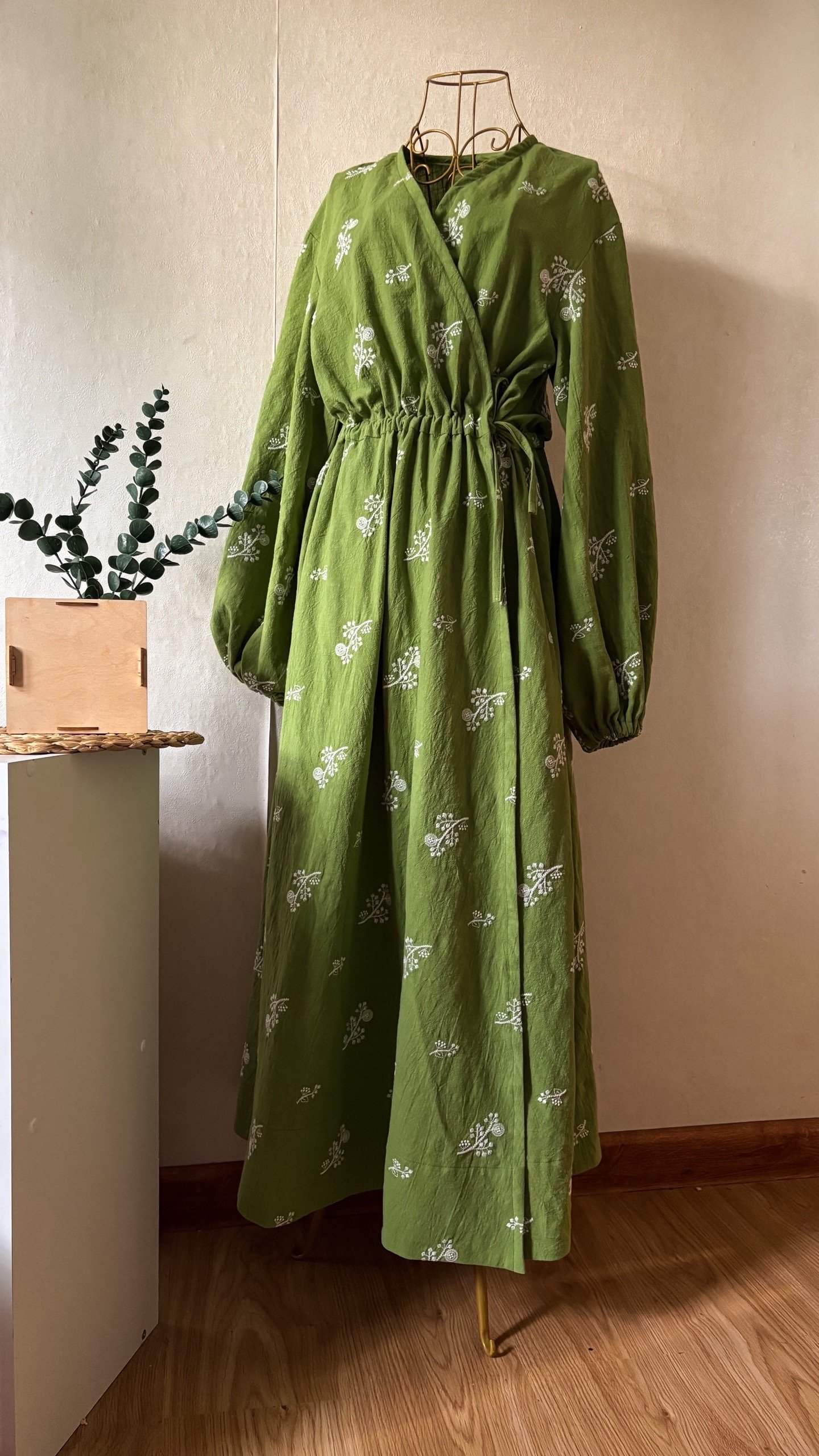 Лен С Вышивкой Травяное Лето