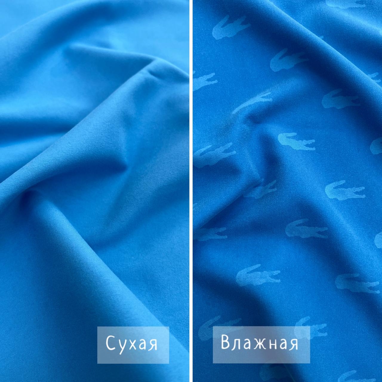 Гидрохромная Шорточная Микрофибра Lacoste White Blue(Рисунок Проявляется При Контакте С Водой)